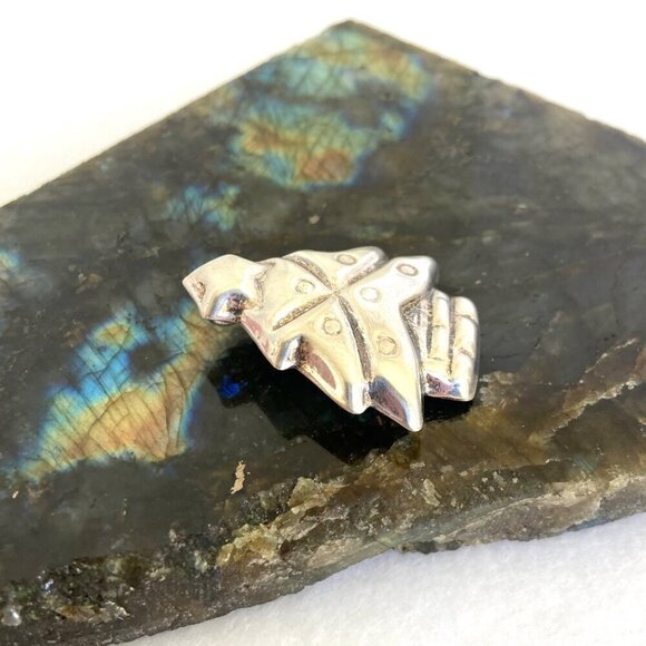 VTG Sterling Silver 925 Mexico Hollow Christmas Tree Brooch Pendant - Picture 11 of 16